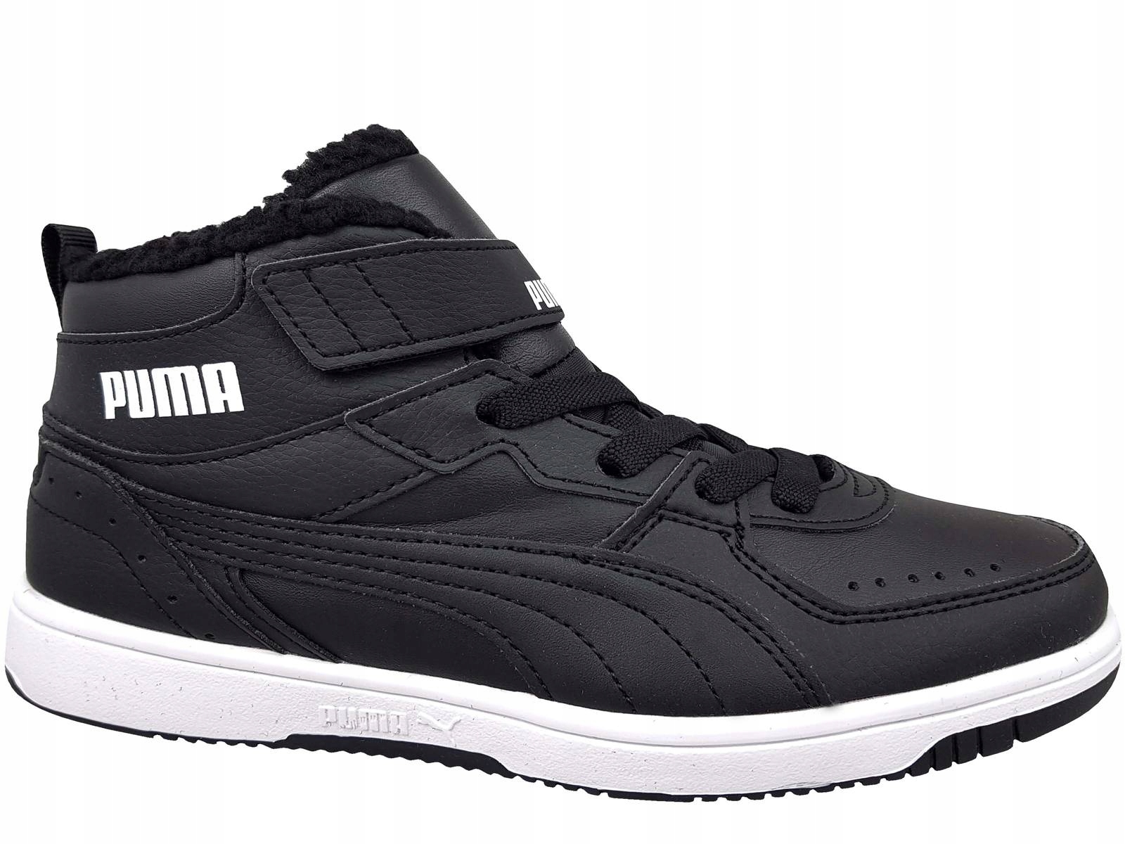 Puma Rebound Buty Wysokie Rzep Gumki Ocieplane 375479 01