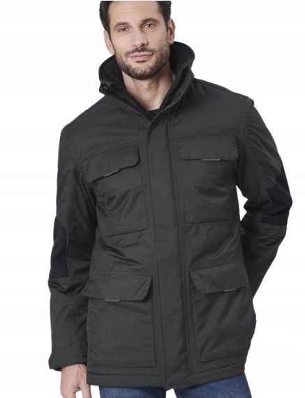 Giaccone Černá Bunda S Kapucí A Prošívanými Vložkami Plus Size 4XL Jqf