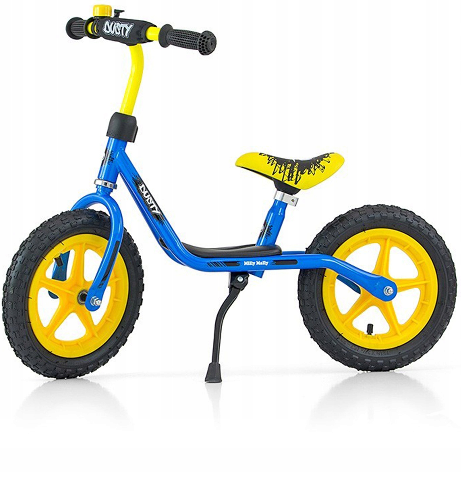 Rower biegowy Milly Mally Dusty 12" niebieski, zółty