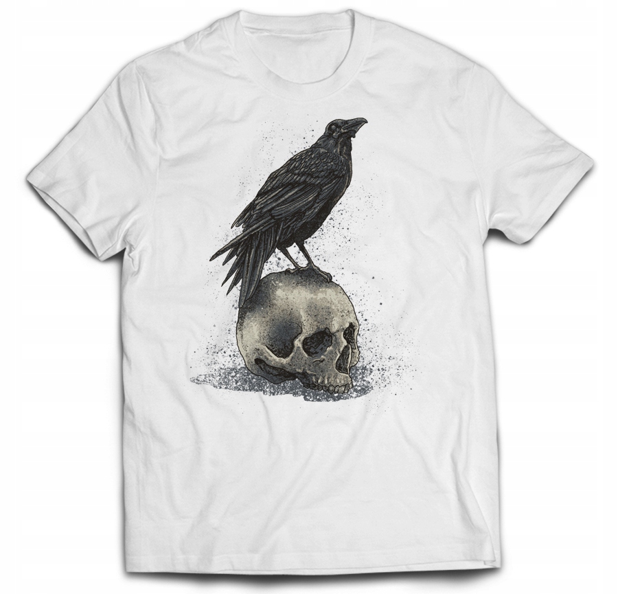 

T-shirt wrona crows before hoes czacha skull 4XL