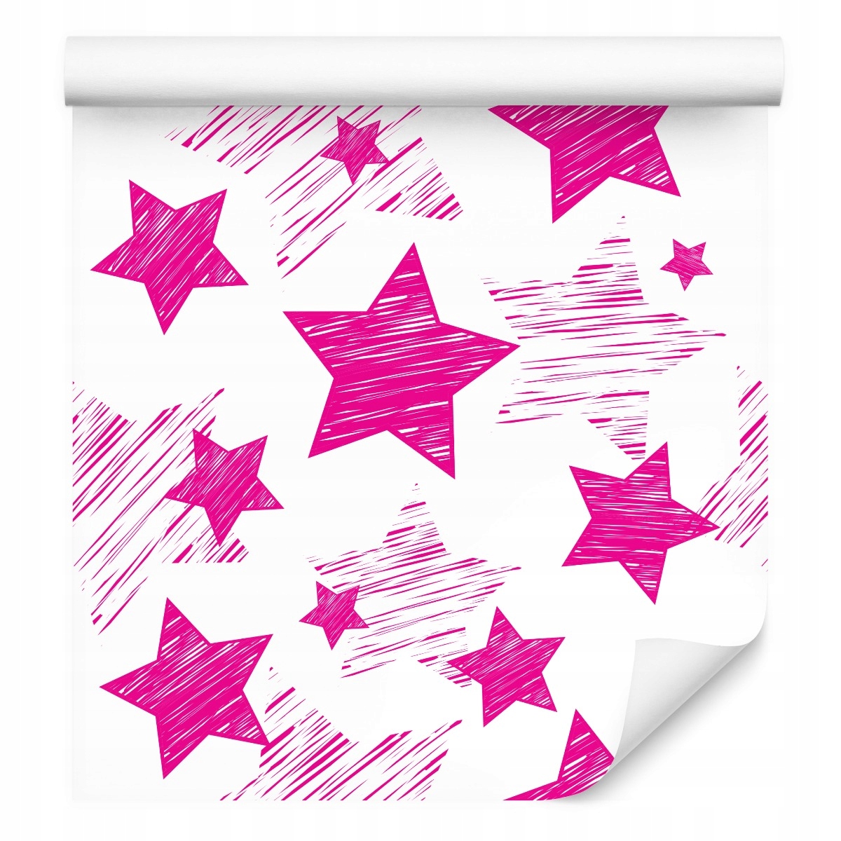 Tapeta do dívčího pokoje Růžové hvězdičky nebe