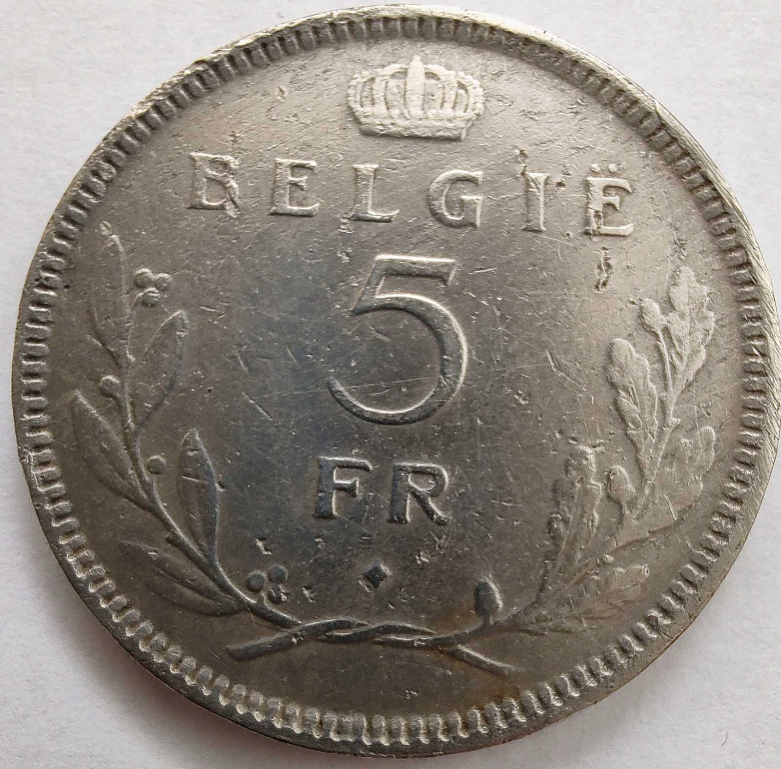 1671c - Belgia 5 franków, 1936