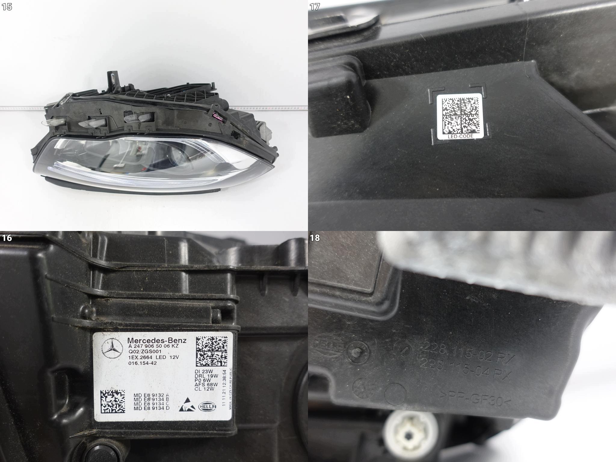 MERCEDES GLA II 2 H247 19-23 light FULL LED MULTIBEAM right front EUROPA