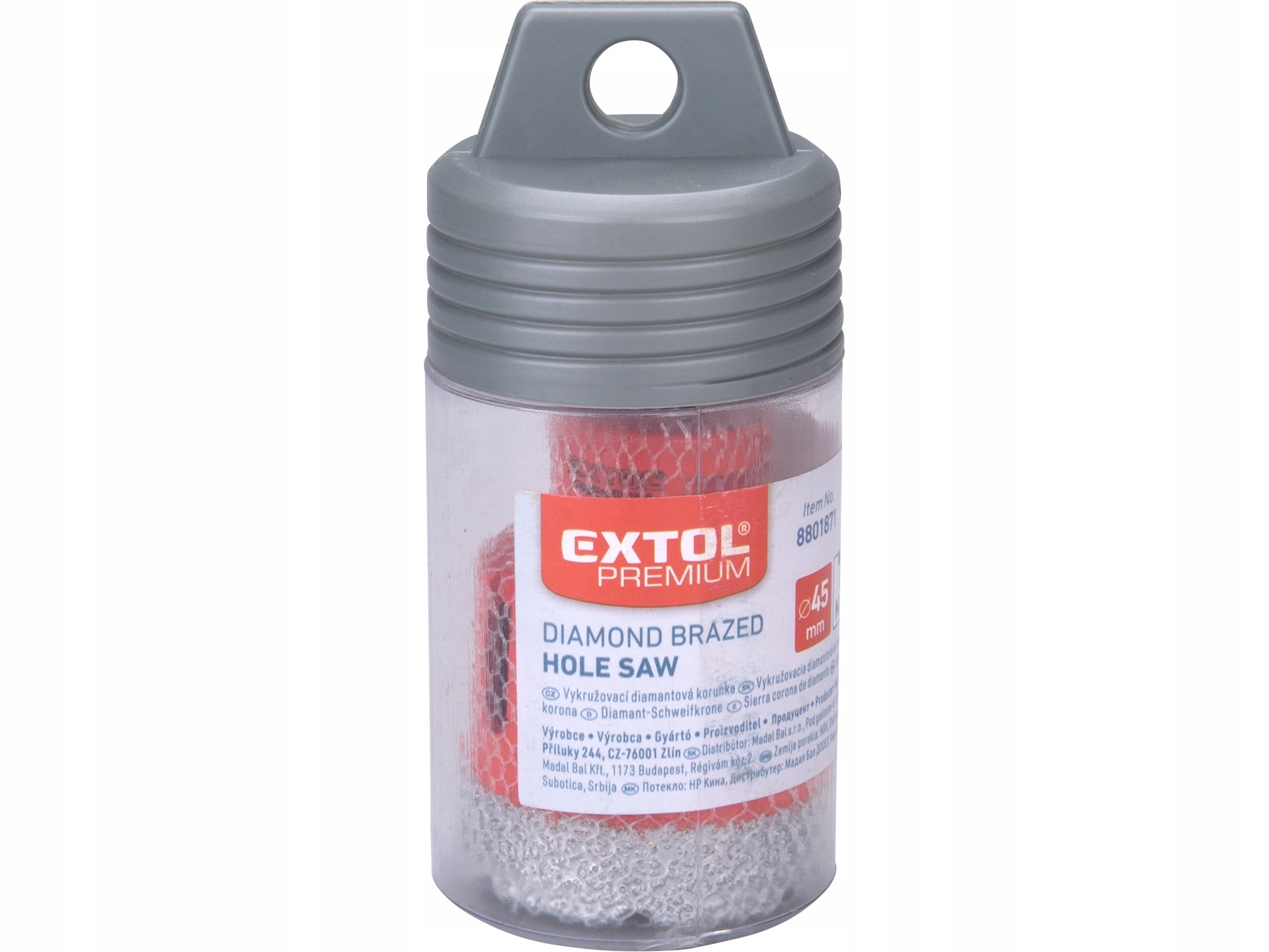 OTWORNICA DIAMENTOWA KORONKA WIERTŁO 45mm M14 DO GRESU PŁYTEK GLAZURY Marka Extol Premium