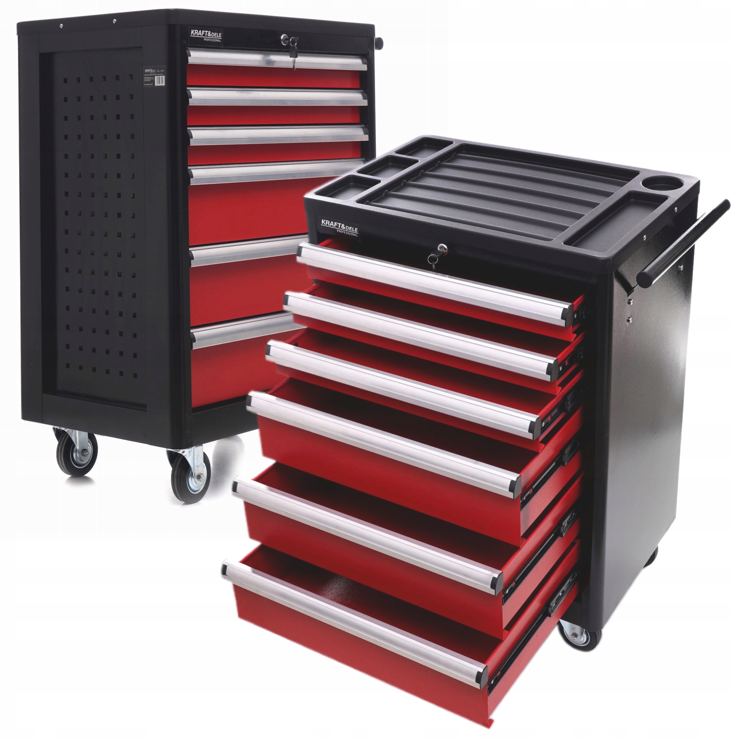 Kraft&dele Skříň Prázdný Zámek Kolečka 6 Zásuvek 70x48x83,5cm KD370