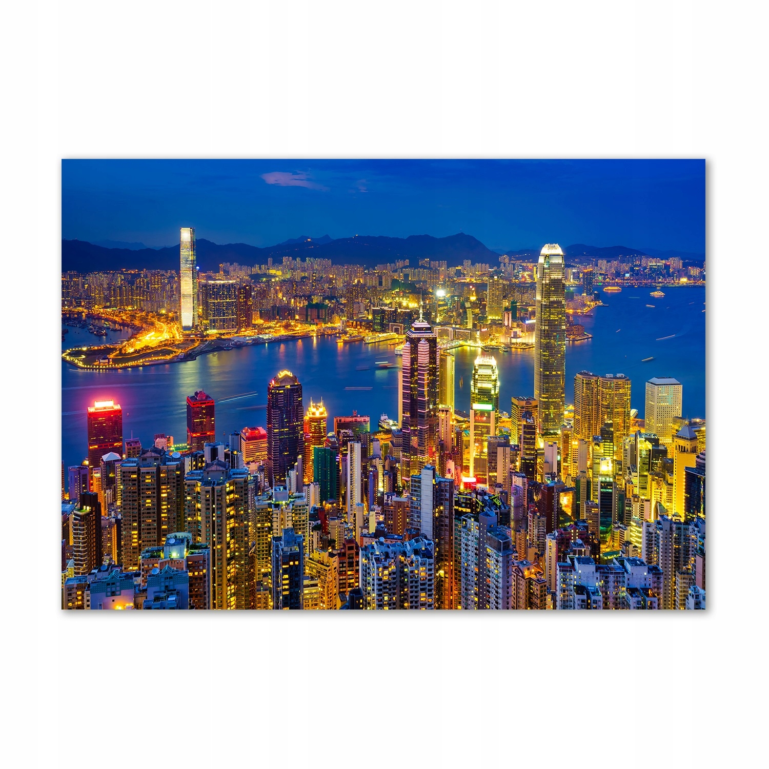 

Foto obraz szkło hartowane Hongkong nocą 100x70