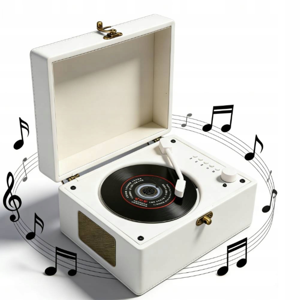 Aux Usb Biały MP3 Odtwarzacz Przenośny CD Głośnik Bluetooth