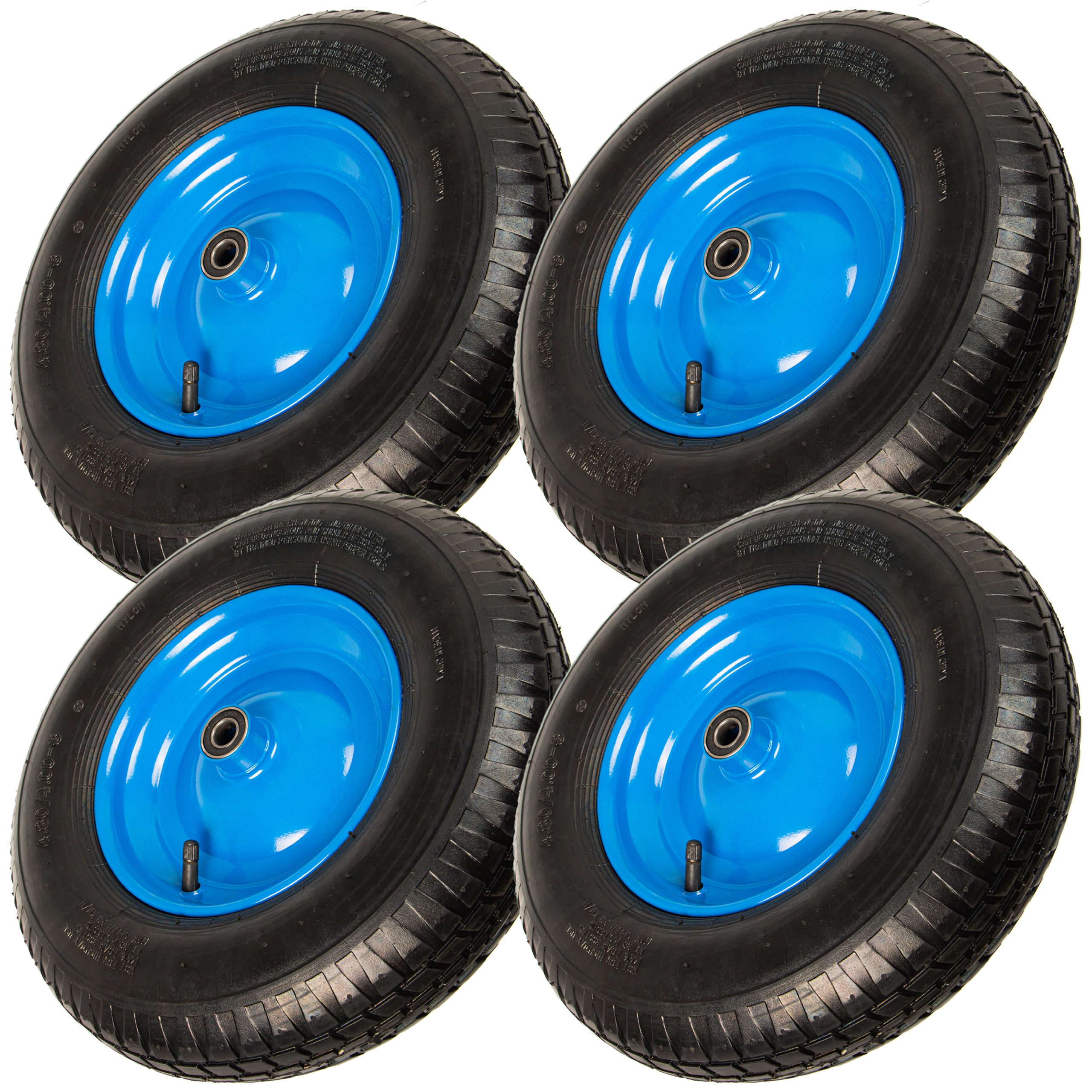 4x Koło Do Taczki Wózka Z Dętką Pompopwane Mocne 6PR fi16 390x92 4,80/4