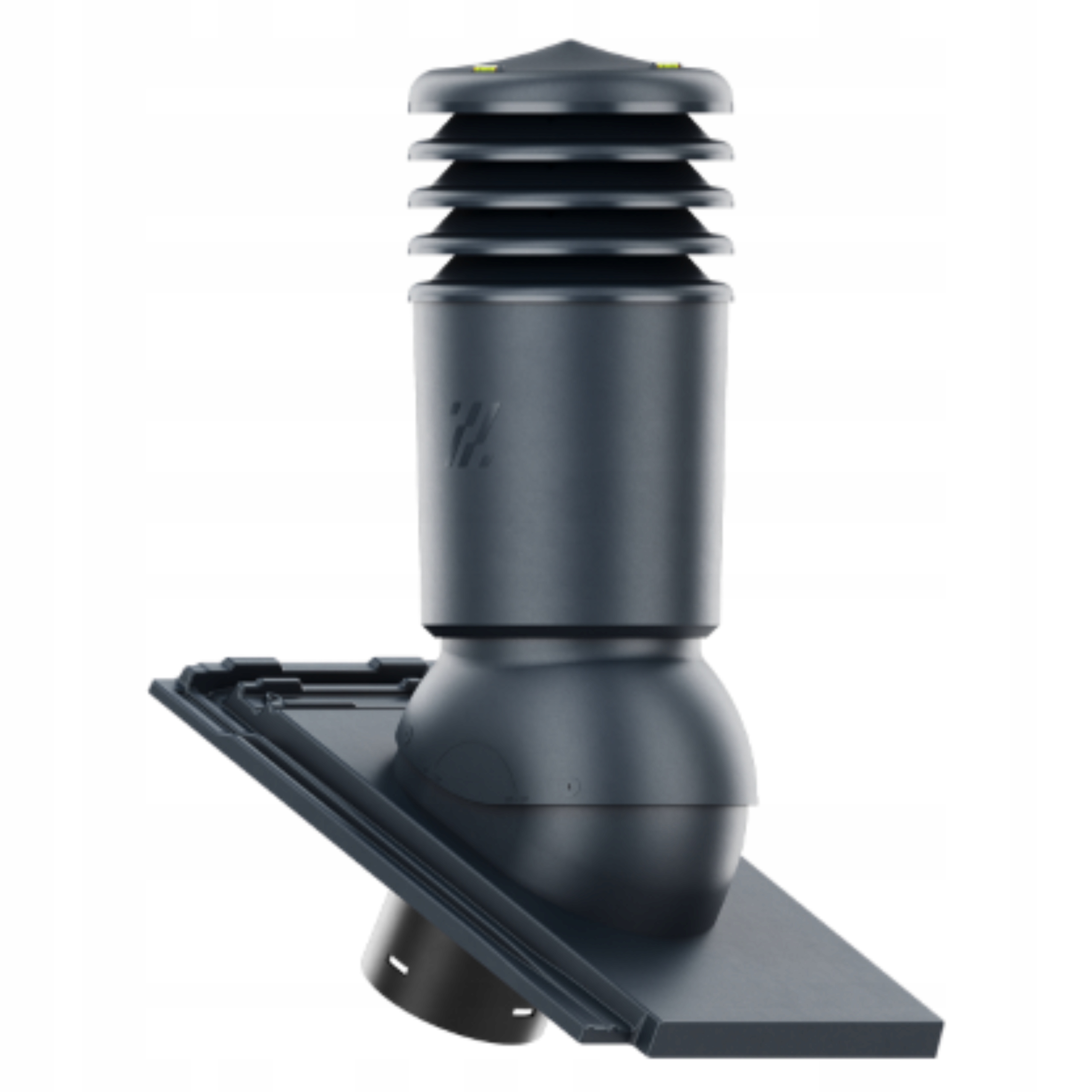 větrací komín Izolovaný HiVent fi125 Erlus Linea Šedý Sintr/černý