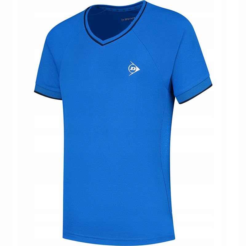 Koszulka Tenisowa Dziewczęca Dunlop Club Crew Tee Girl Royal Blue/navy 152