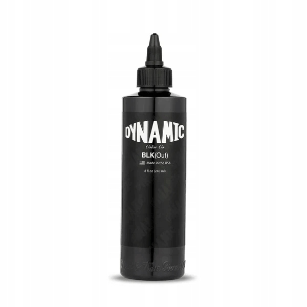 Dynamic Blk (out) 240 ml Černá Inkoust na tetování| Barva na tetování