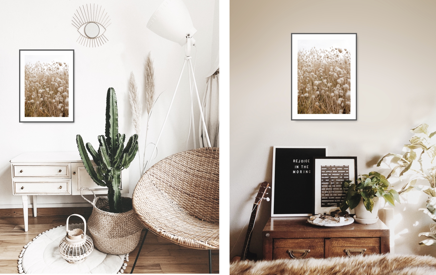 Boho trawy beż plakat 50x70cm #109 Nazwa boho