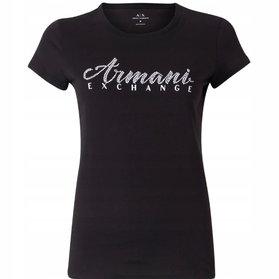 Armani Exchange bavlněné tričko s s potiskem a černým logem Xs