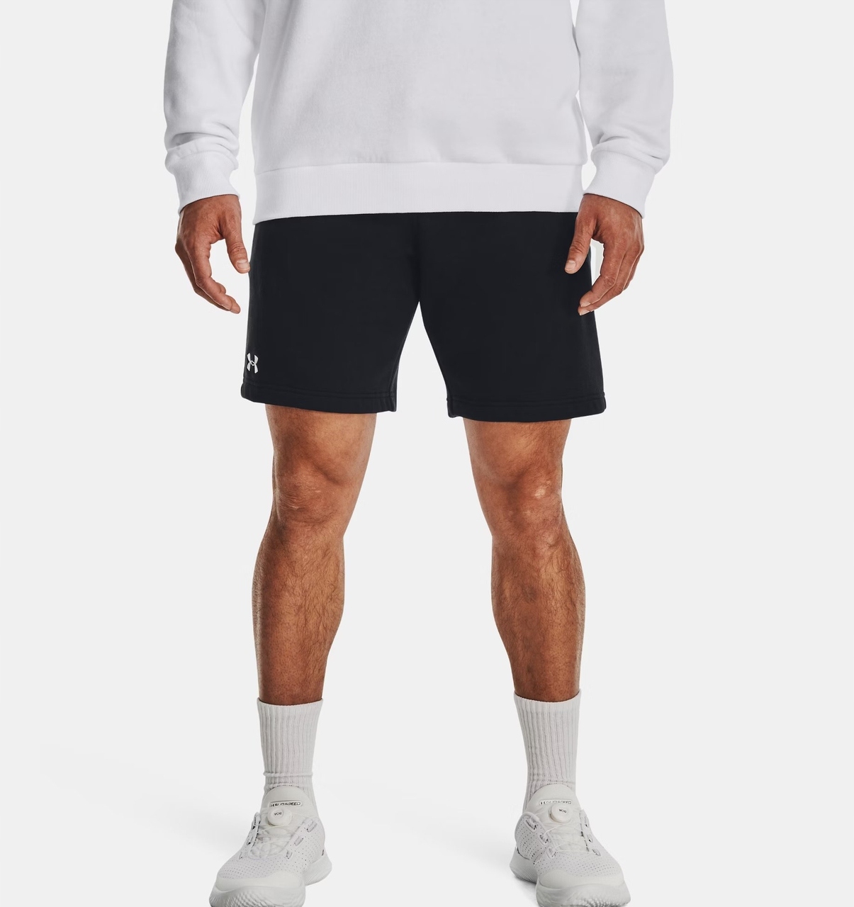 Pánské fleecové kraťasy Under Armour Rival Fleece, černé, Kraťasy S
