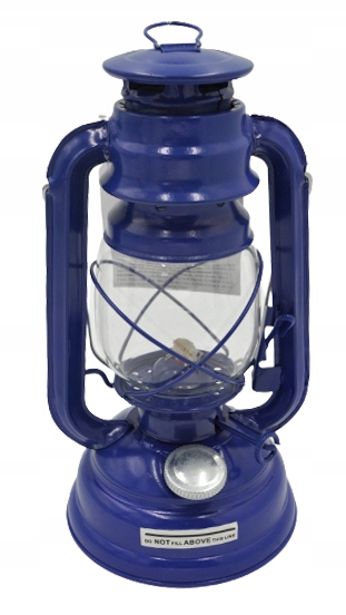 

Lampa olejowa Naftowa metalowa niebieska 25cm