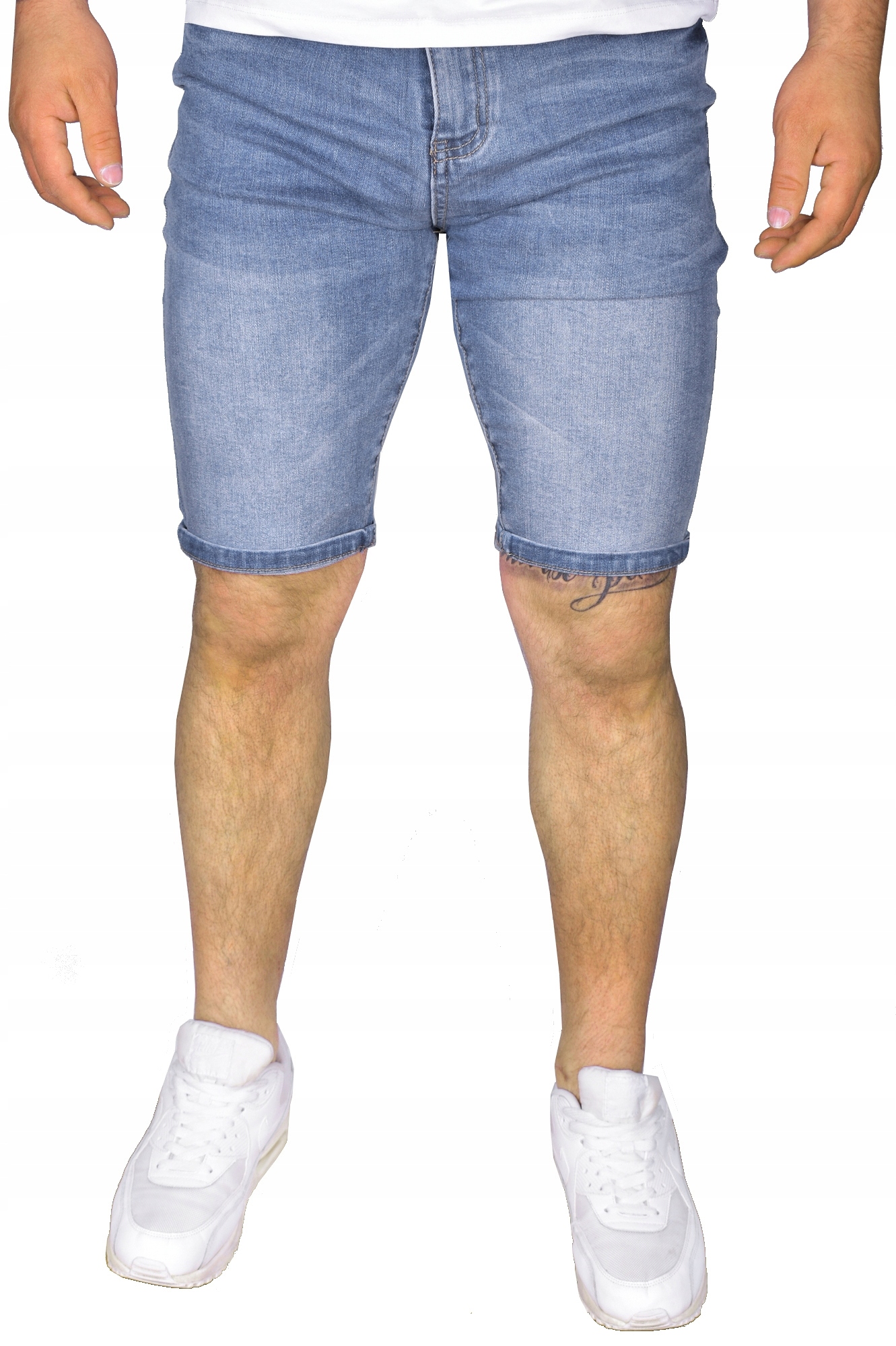 

Męskie Spodenki Krótkie Jeansowe Jeans Elastyczne