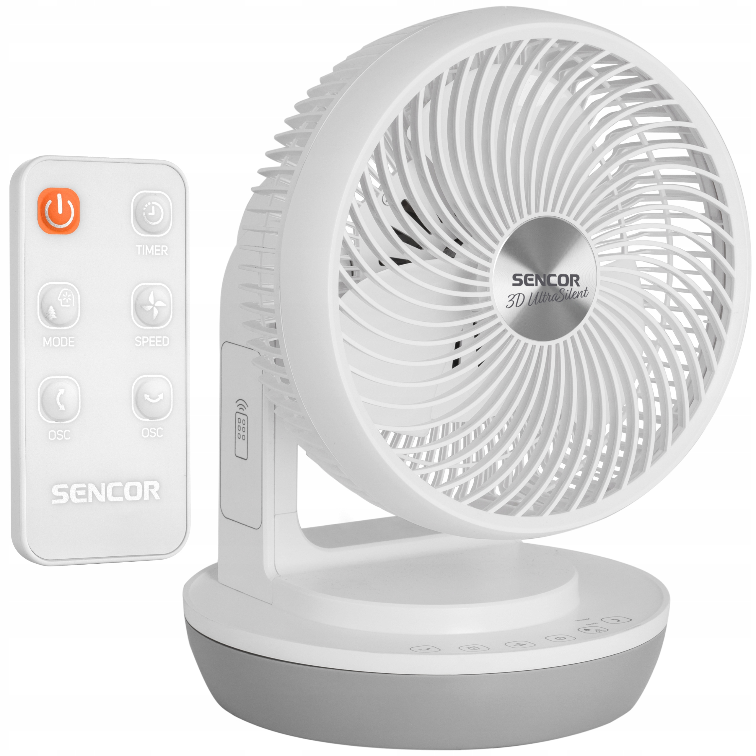 Wiatrak Wentylator Stojący Biurkowy Sencor Ultra Cichy 38,3 dB Timer Pilot