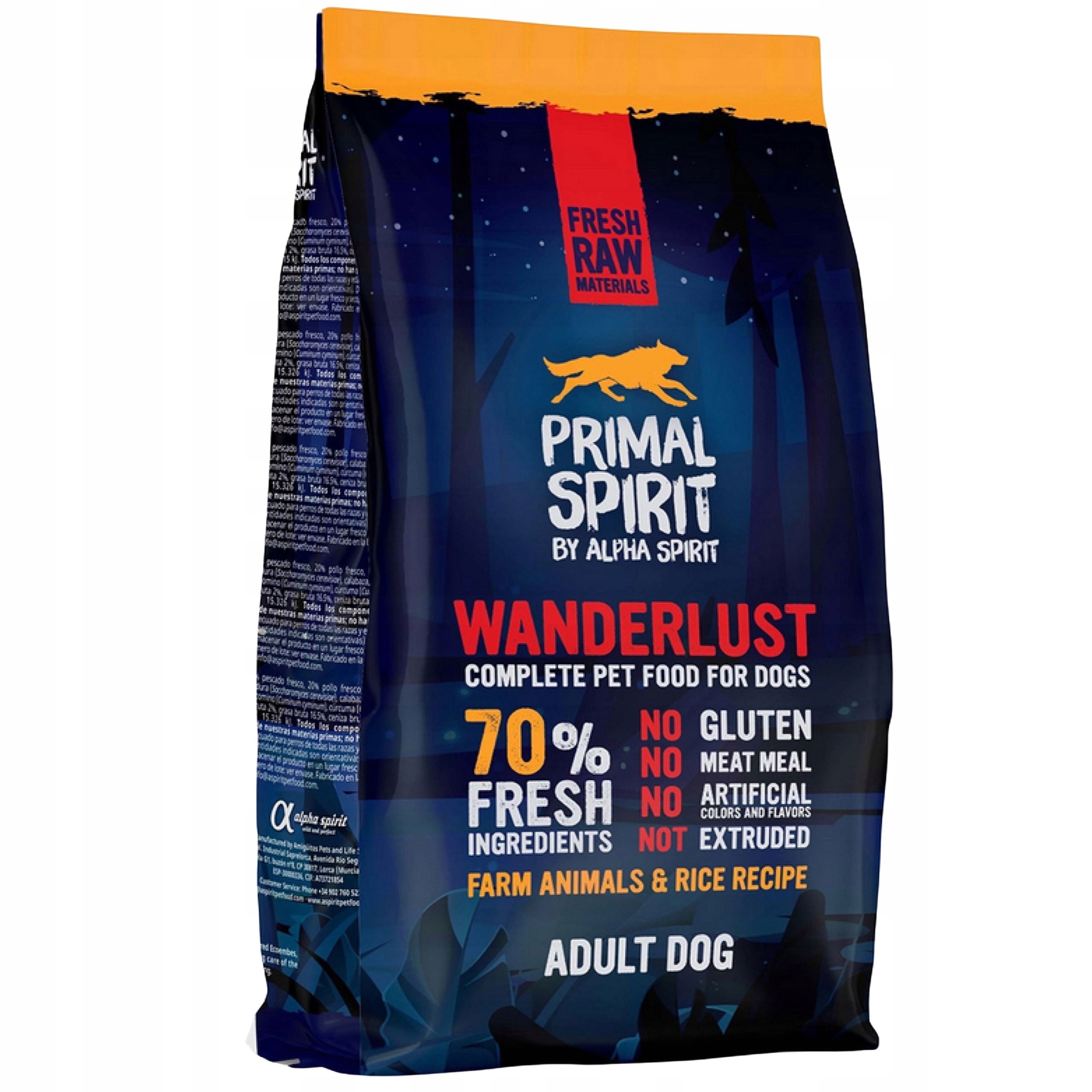 Suché krmivo pro psy Primal Spirit Wanderlust ryby s kuřecím masem 1 kg bez obilovin