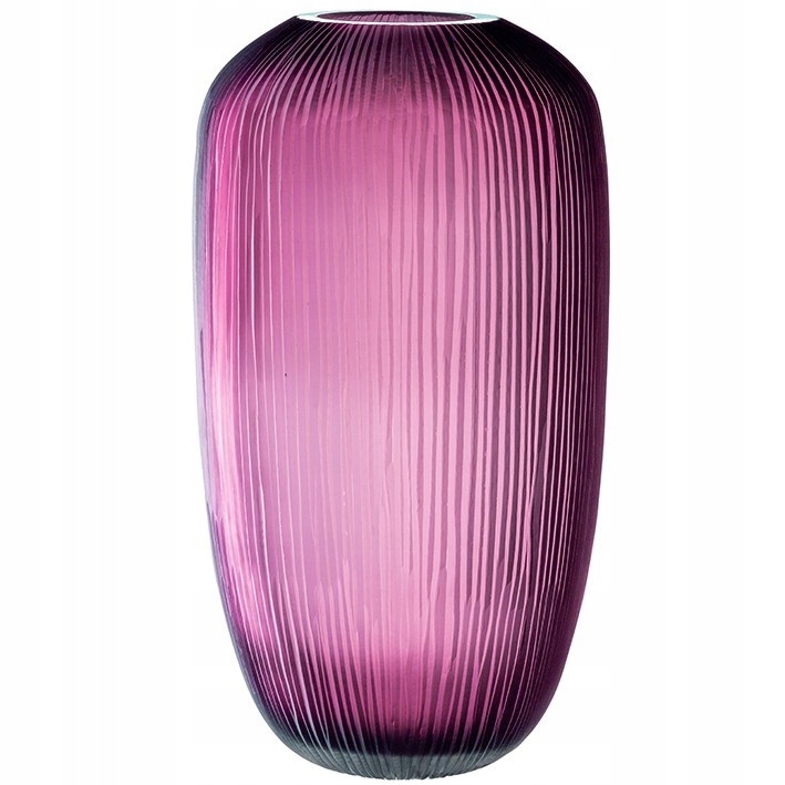 Leonardo Wazon szklany 50 cm jagodowy Bellagio