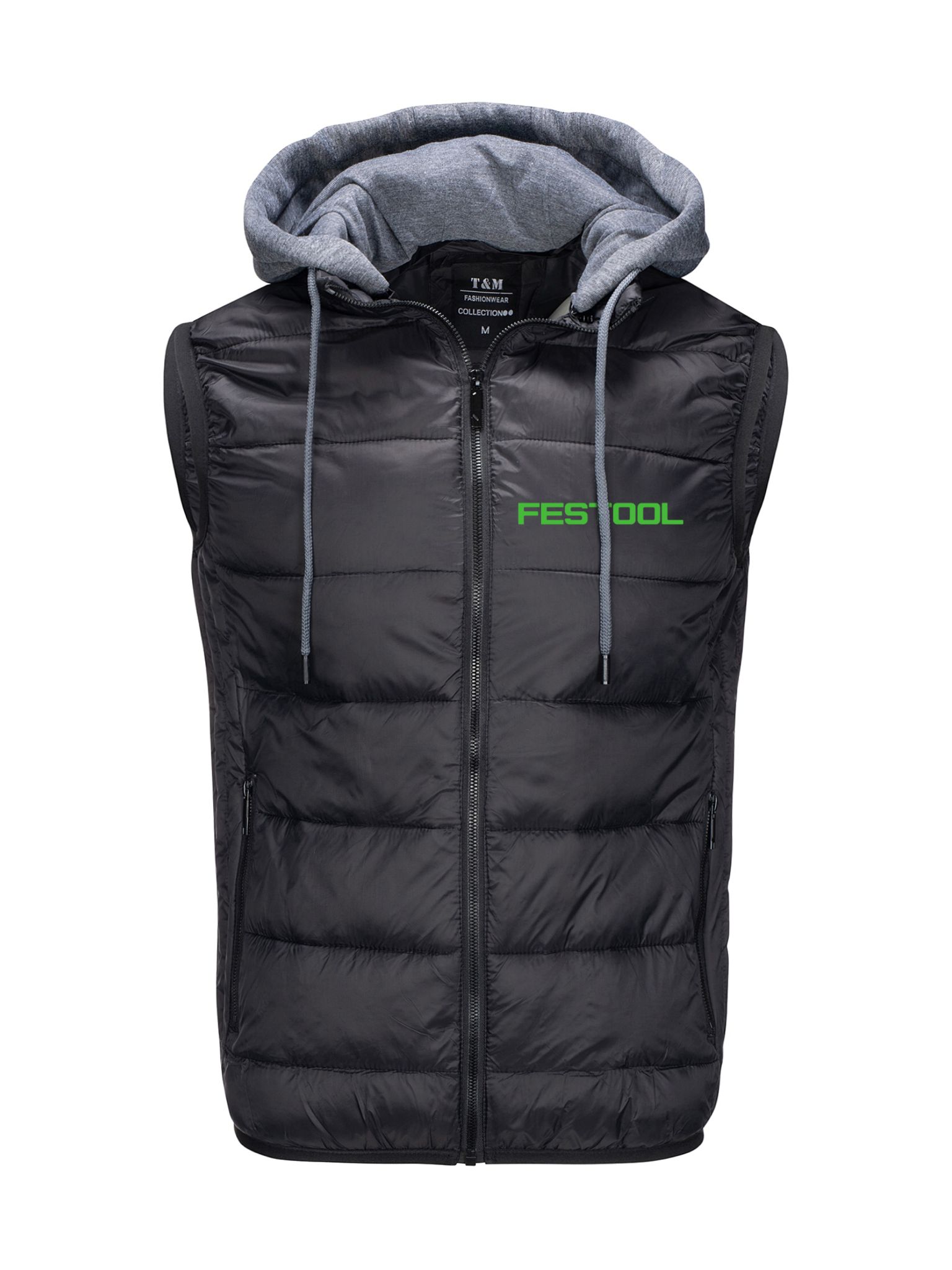 Pánská Prošívaná Bunda Bez Rukávů Festool S Rukávy Černá M