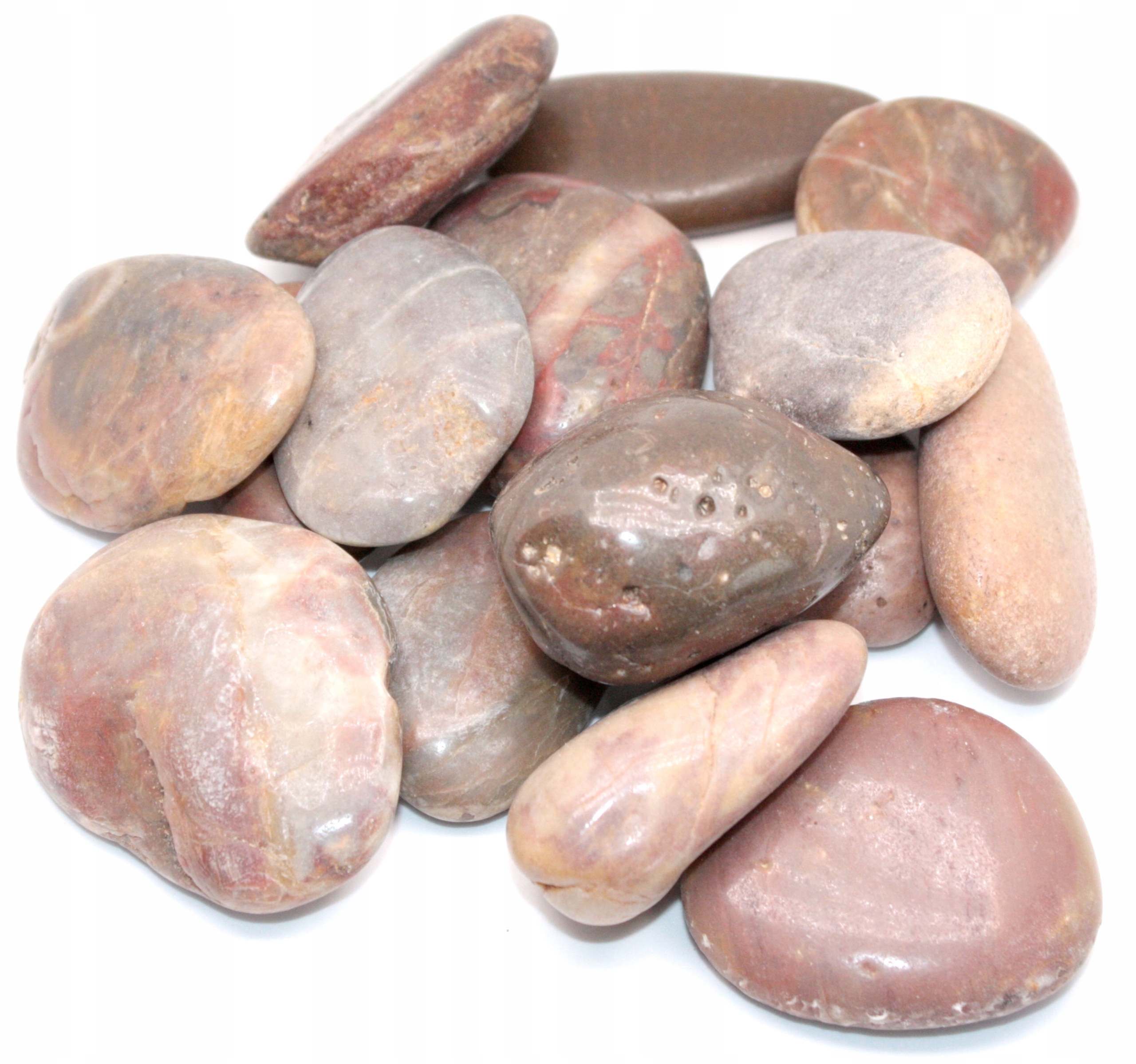 Přírodní Kámen Oblázek Bordový Kalcit Bordo Red Afrika 3-6 cm 24 kg