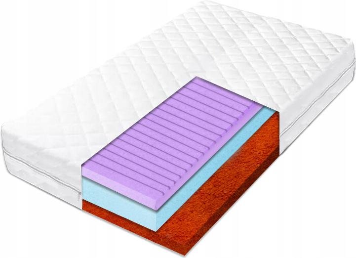 Matrac 80x200 8 cm ortopedický kokos 25 cm mäkký protiplesňový H2