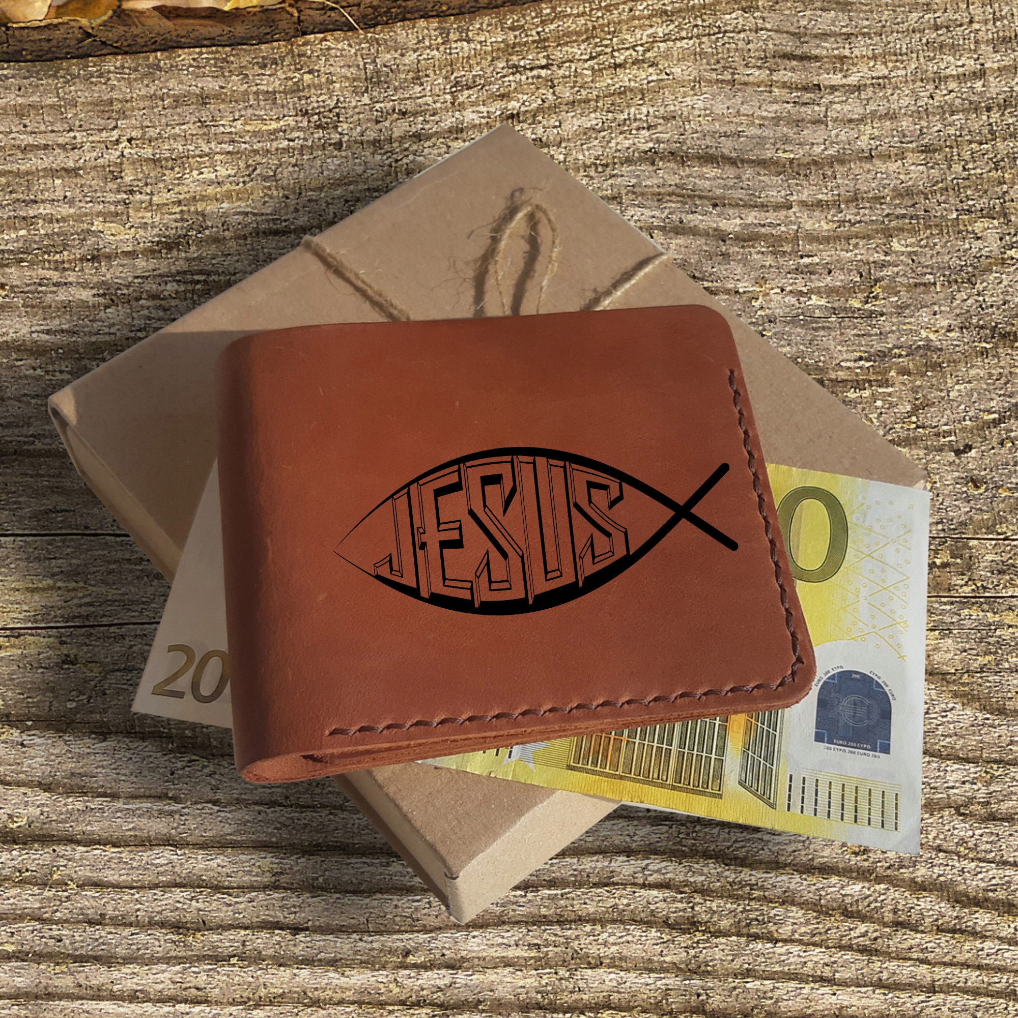 dárek pro kněze Kožená peněženka s gravírováním