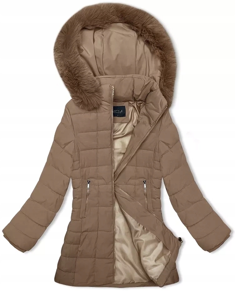 Dámská Zimní Bunda 16M9119 Béžová M (38)