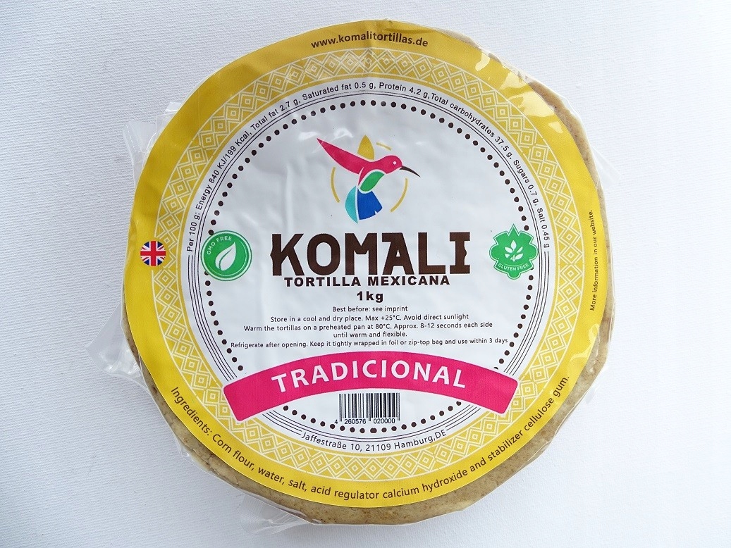 Kukuřičné tortilly 1 kg, 15 cm, Komali Original
