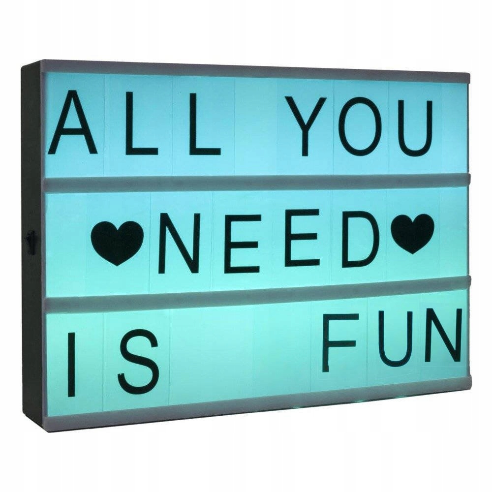 RAMKA LED lightbox CINEMA LAMPKA A4 82 ELEMENTY Klasa efektywności energetycznej G