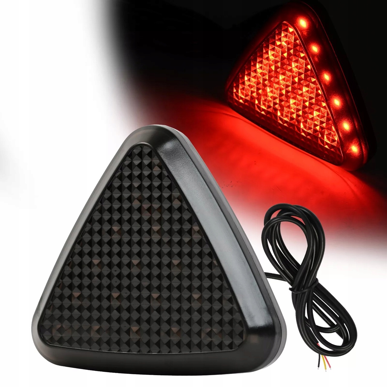 ŚWIATŁO STOPU UNIWERSALNE LAMPA TYŁ STOP TRZECIE CZARNE MOCNE F1