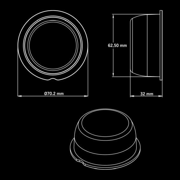 LAMPA OBRYSOWA OBRYSÓWKA VIKING SUPER DARK POMARAŃCZOWA 830427 B-B Producent części Strands