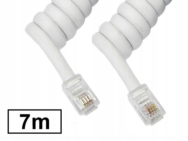 

Kabel telefoniczny słuchawkowy spiralny biały 7m