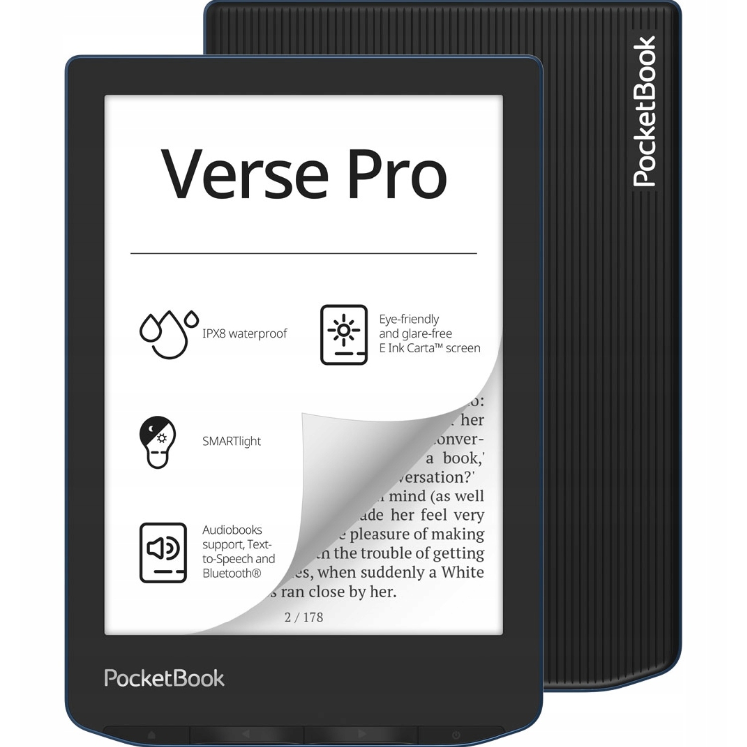 Czytnik Ebook Tablet PocketBook Verse Pro 16 Gb 6 Cali E-Ink IPX8 Czarny