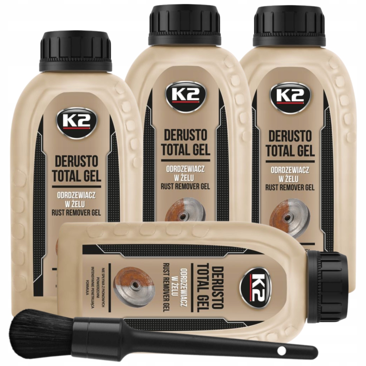 Neutralizator rdzy odrdzewiacz rdzy metalu korozji K2 Derusto x4 pędzel
