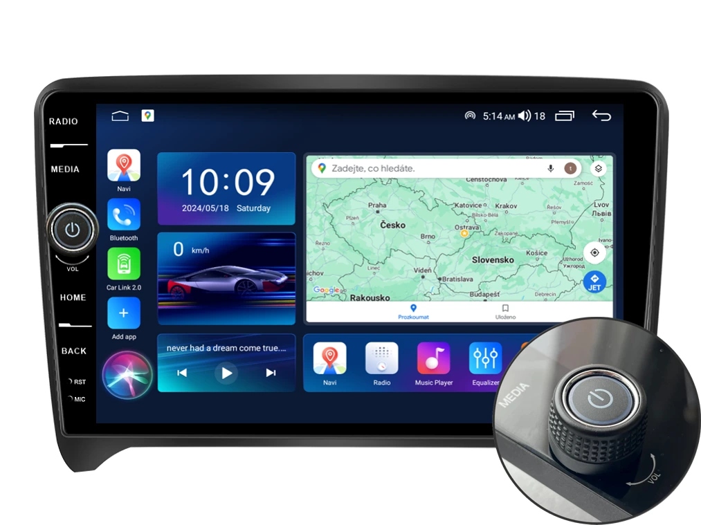 Everest 2DIN autorádio EVE11 Android, Audi Tt