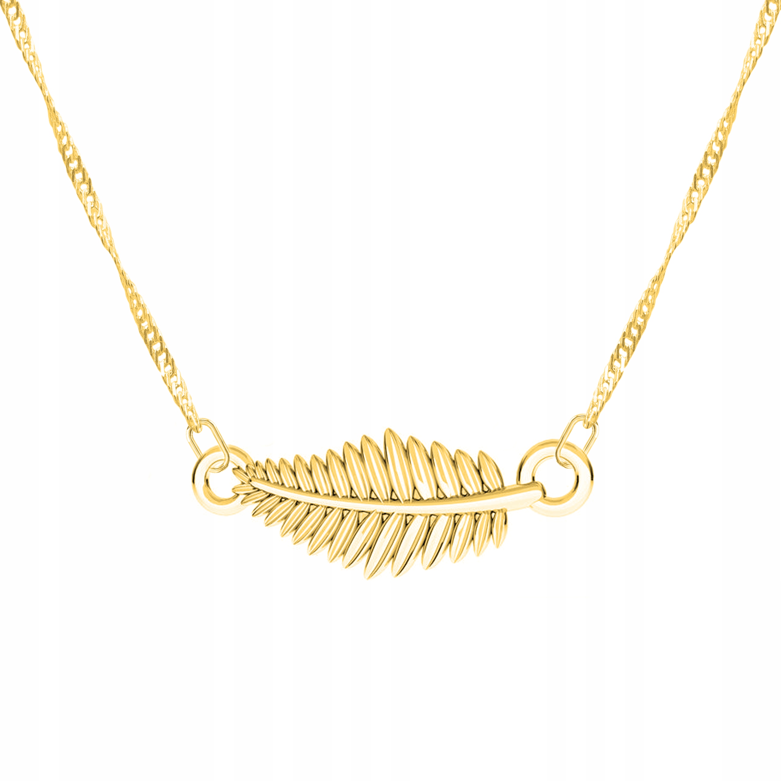 Řetízek zlatý náhrdelník 925 Větvička Listy