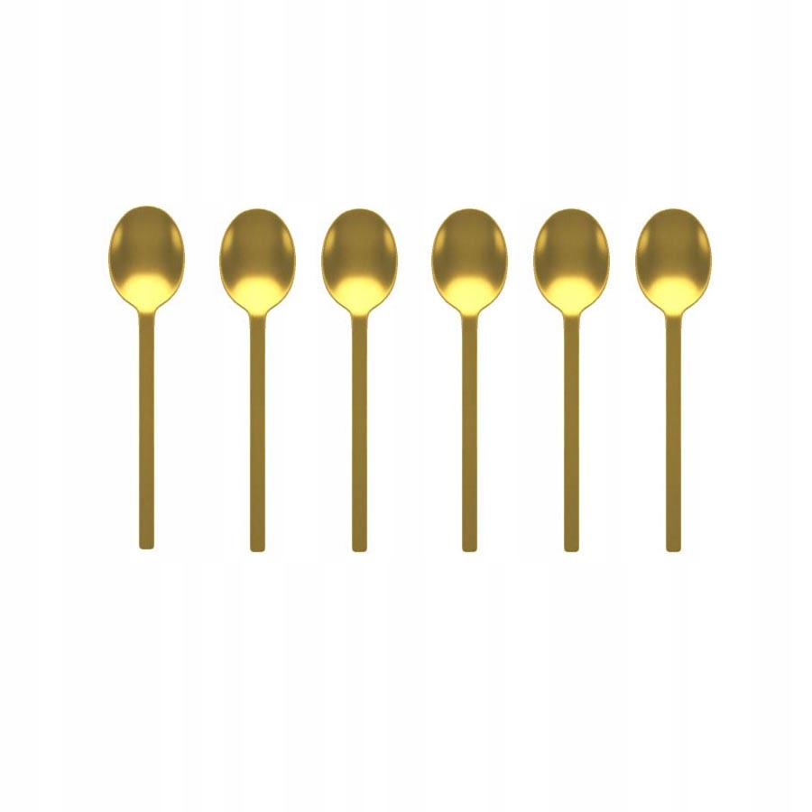 Lyžičky do mokky Mepra Stile Oro Ice 6 ks zlaté matné, v krabici