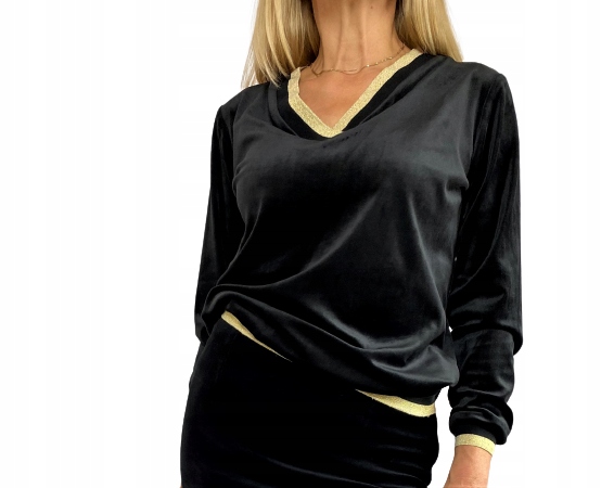 

Bluza Welurowa Czarna rozm. 46/48