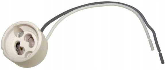 Gniazdo ceramiczne GU10 230V na kablu Oprawka, Gwint na żarówkę