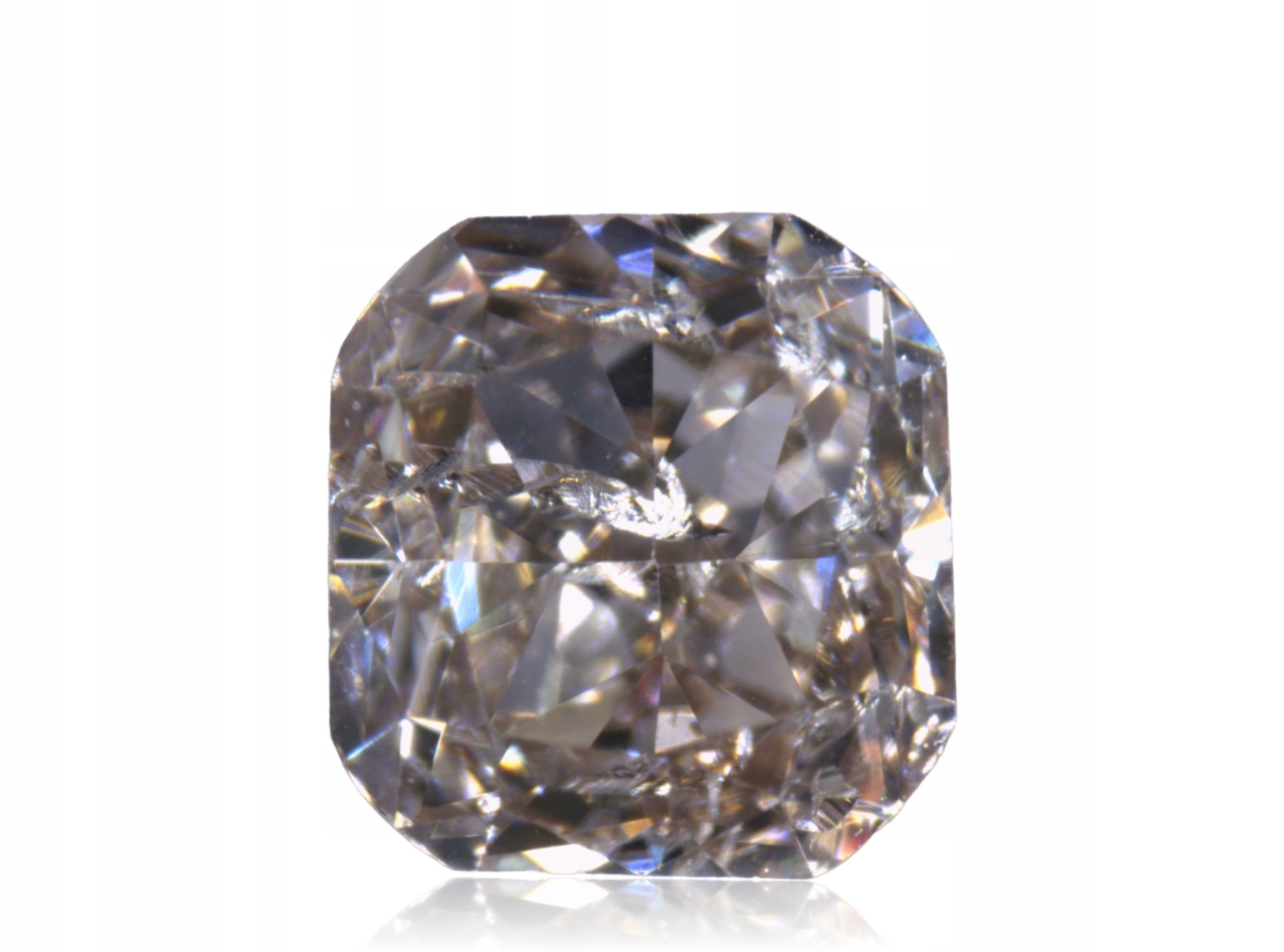 Přírodní Diamant 0.10ct Hnědý Cushion I1 eCertifikát Wbd
