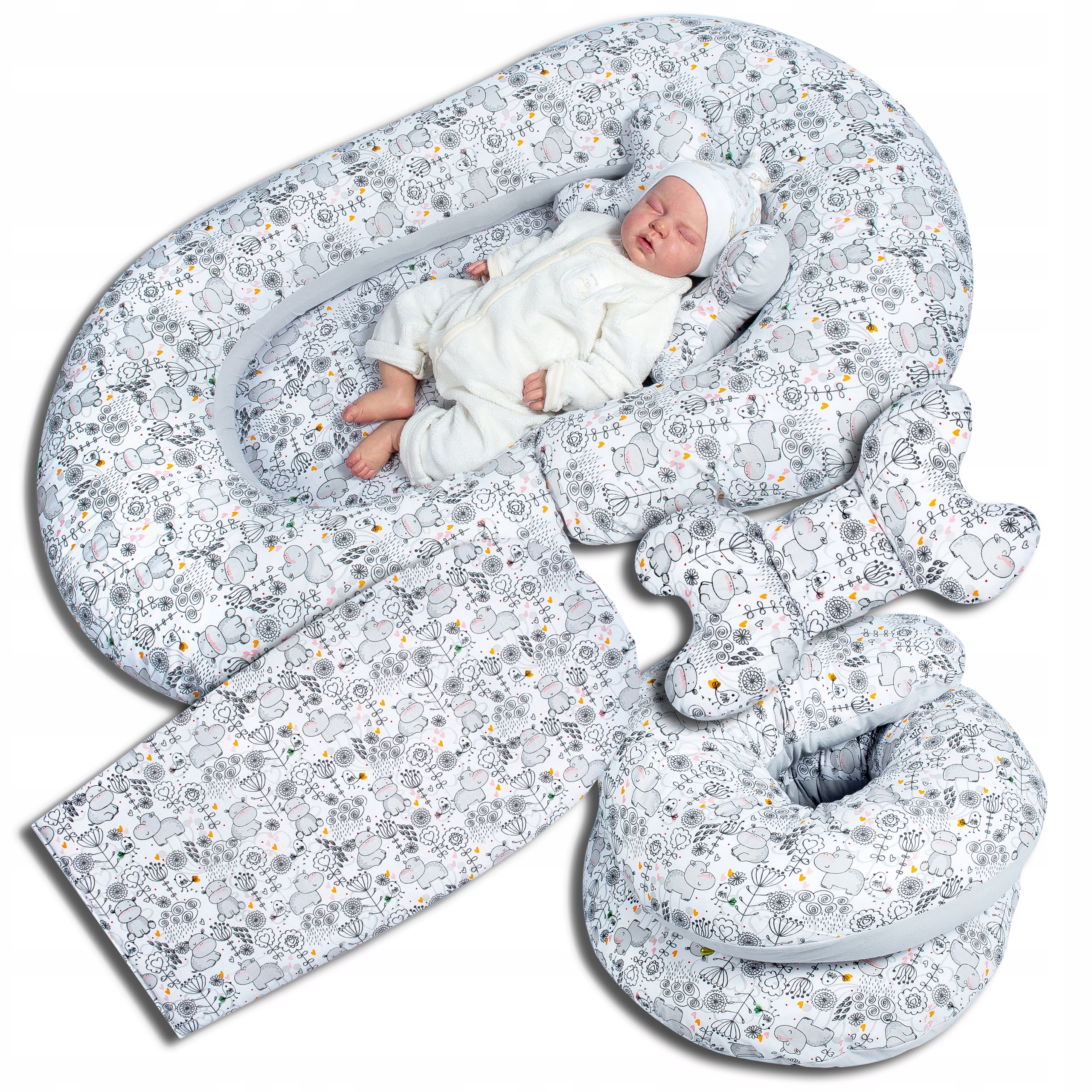 

Zestaw Poduszka ciążowa 4w1 antywstrząsowa