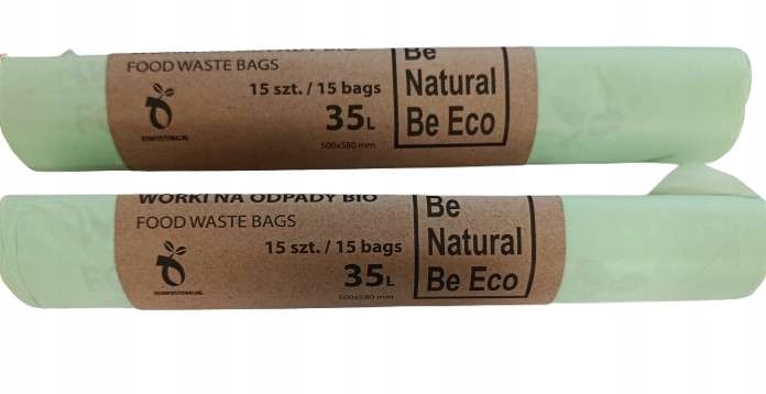 Biologicky Rozložitelné Kompostovatelné Sáčky Bio Bag x 6 35L (90ks) 11058