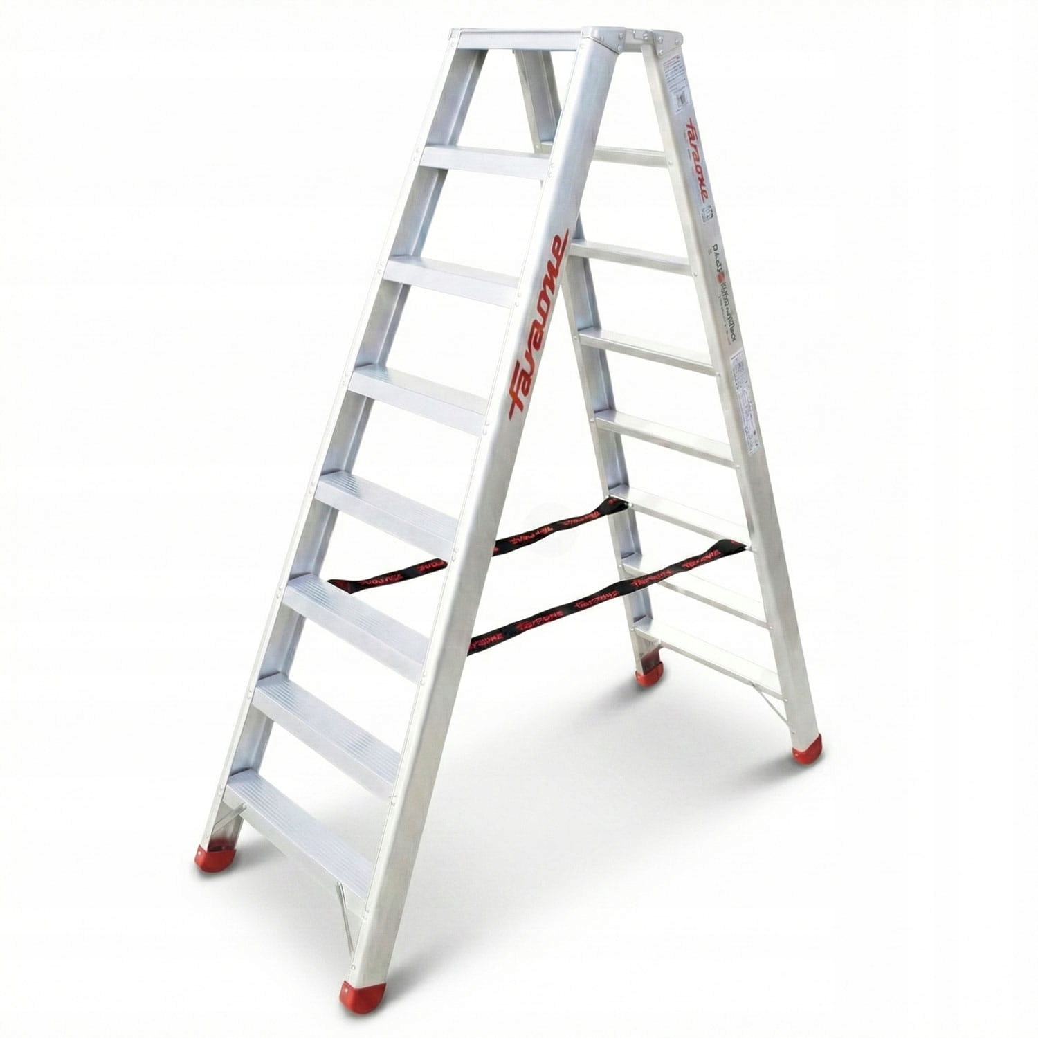 Žebřík hliníkový žebřík s 8 stupni Faraone S2185ND 3,20 m