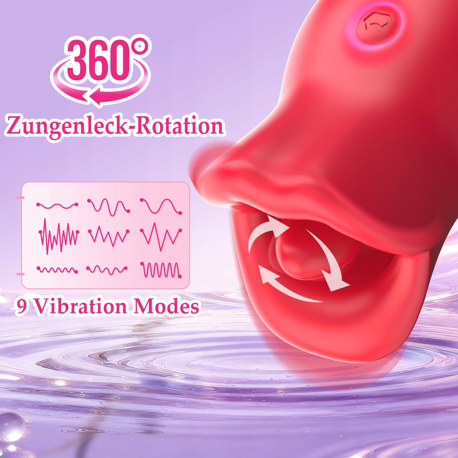VIBRATORENSETS Zestaw Wibratorów Dla Kobiet Z Masażerem Klitorisu Czerwony — miniatura 4