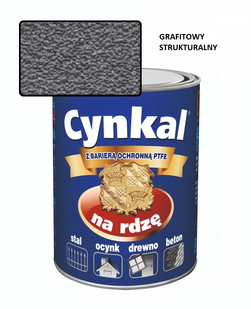 Farba uniwersalna Cynkal 2,5L Grafitowy Struktura
