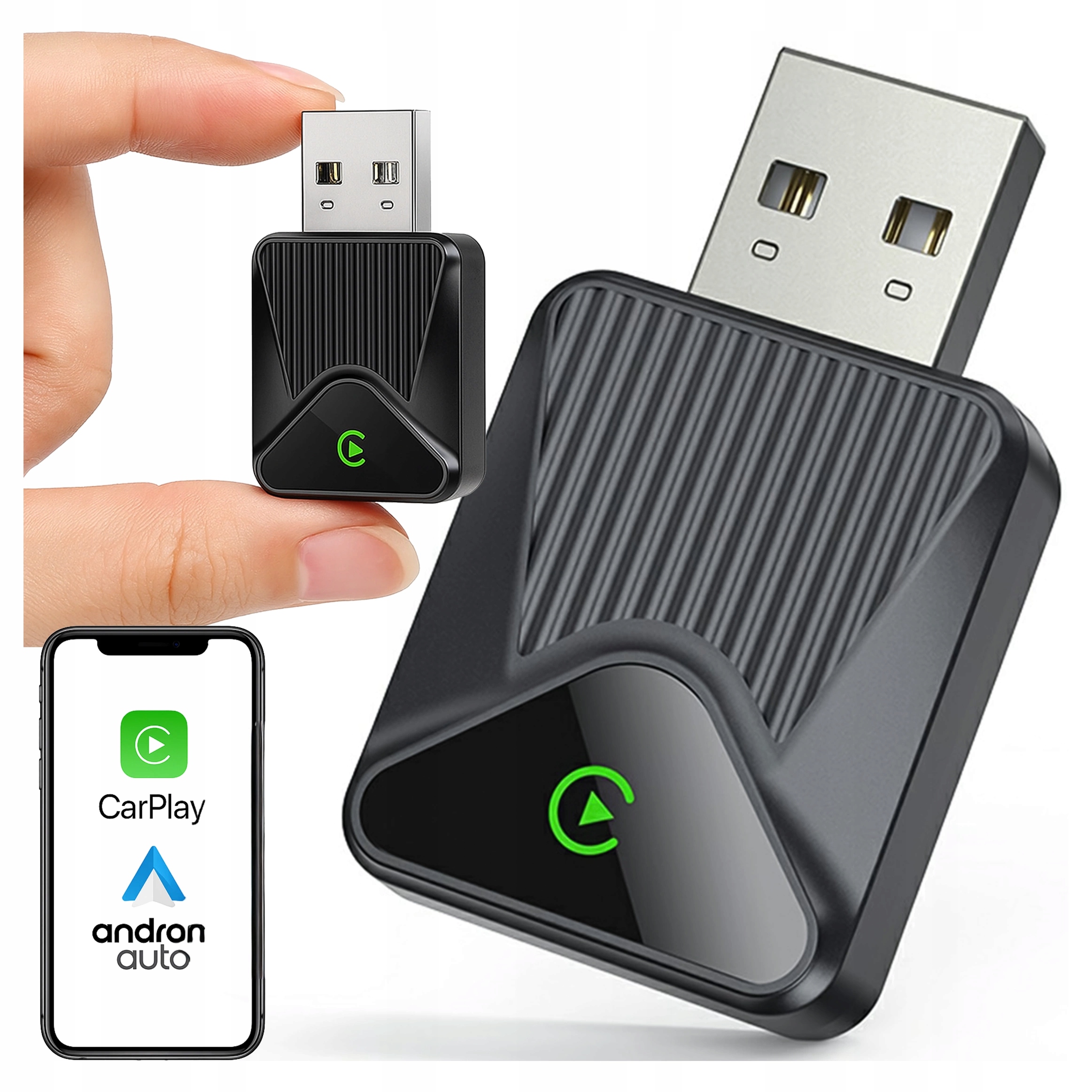 Bezprzewodowy Adapter Samochodowy K6 Mini Carplay Android Auto Usb 5.8GHZ