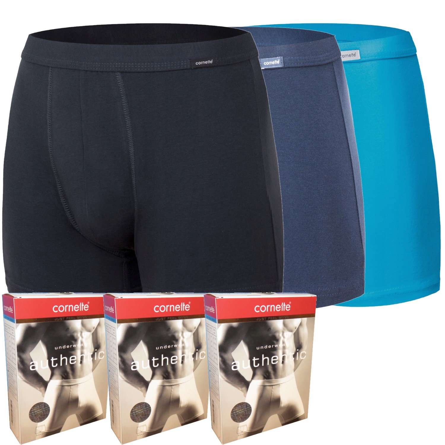 Cornette šortky Authentic 220 Perfect, 3 kusy (3-pack)