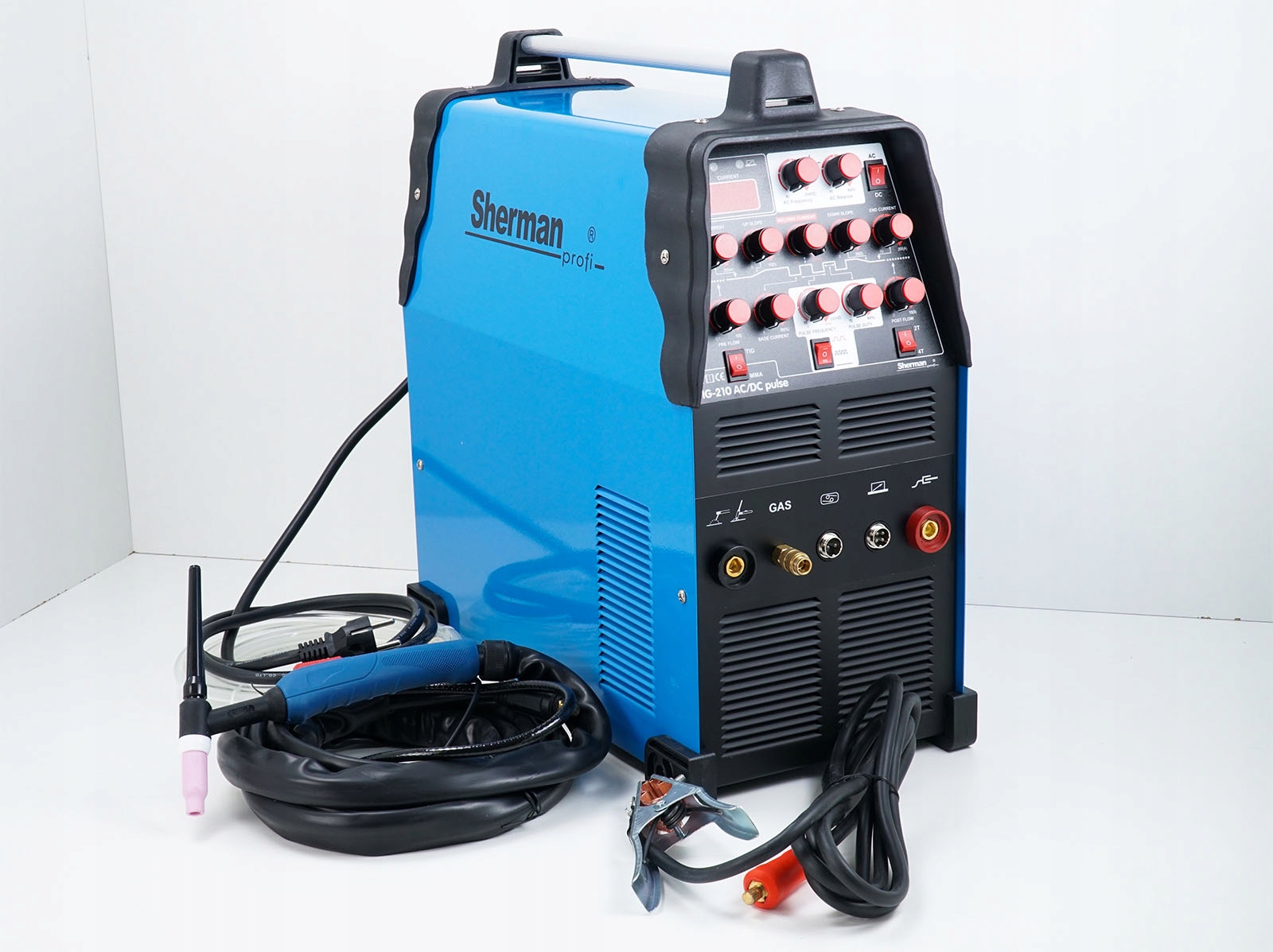 SPAWARKA Sherman TIG 210 AC/DC 200A MMA zestaw ALU Model Sherman TIG 210 AC/DC