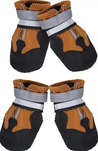 Levně Ochranné boty pro psa, protiskluzové, voděodolné, reflexní, L